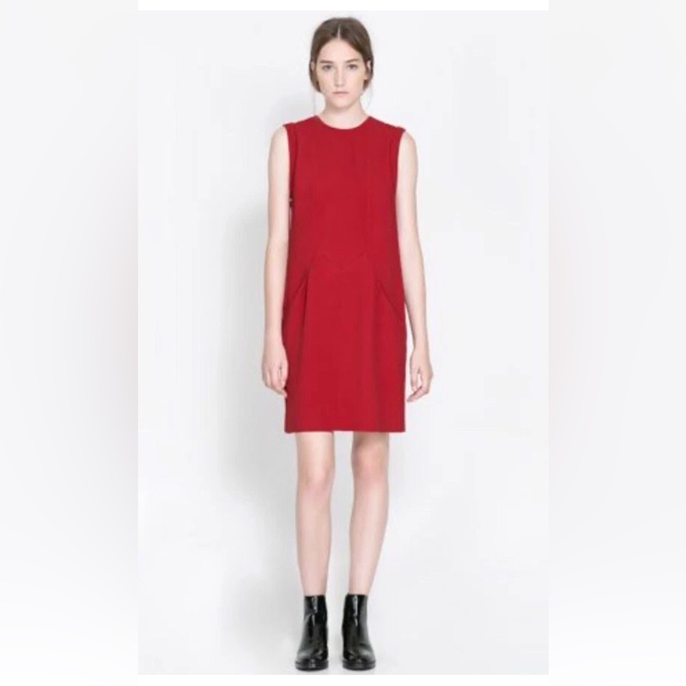 Zara Polyester Short Sleeve Sheath Dresses
